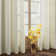 Light Filtering Semi-Sheer Faux-Linen Grommet Curtains 2 Panels Set