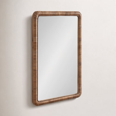 Rahfy Rattan Rounded Rectangle Wall Mirror