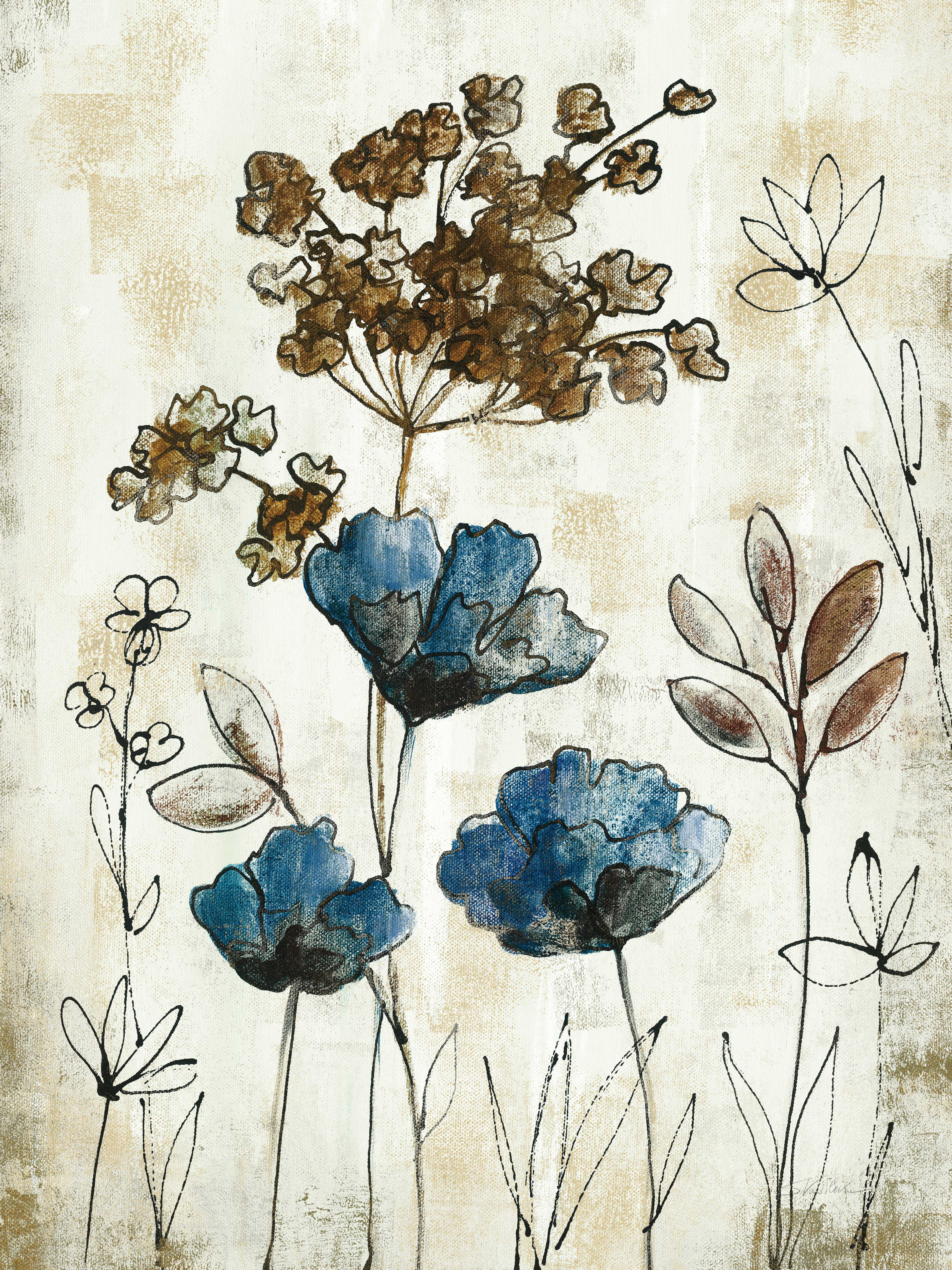 Winston Porter Botanical Trio II Neutral - Wrapped Canvas Print | Wayfair