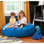 4 pi Fauteuil à billes et coussin anti-chute Cocoon Kids - Microsuède