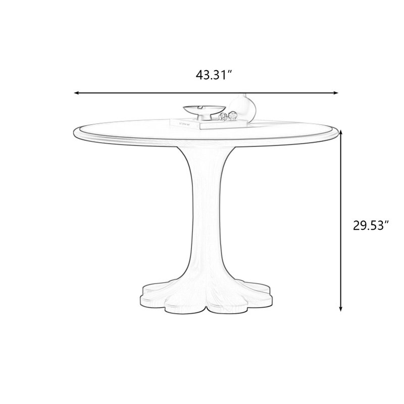 Table de salle à manger noire en pierre frittée, H 29,53 po x L 39,37 po x l 39,37 po, Noir