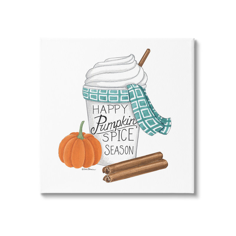 «Pumpkin Spice Season Wraraps Canvas» par Deb Strain sur toile, H 17 po x l 17 po