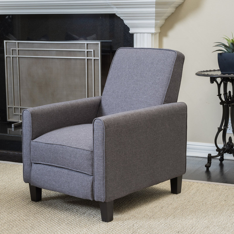 Chaise à dossier poussoir en tissu fumé pour une décoration intérieure élégante, Tissu - fumée