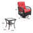 Ensemble de conversation berçant et oscillant 3 pièces avec coussins-1447598801
