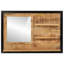  Miroir de salle de bain en bois de manguier naturel avec miroir transparent