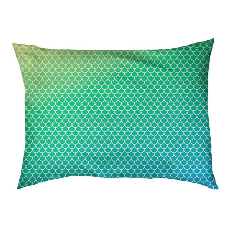 Coussin d'extérieur Campion, Très grand (l 52 po x P 42 po x H 17 po), Jaune / vert clair / bleu