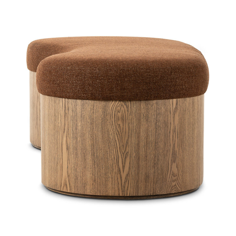 CELESTE Upholstered Bench,  Crypton Wayfarer Sienna