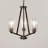 Donae 3 - Light Dimmable Wagon Wheel Chandelier