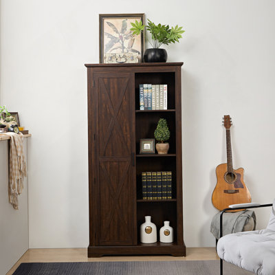 Tall Storage Cabinet, Barn Door, Rustic Farmhouse Pantry, Sliding Door