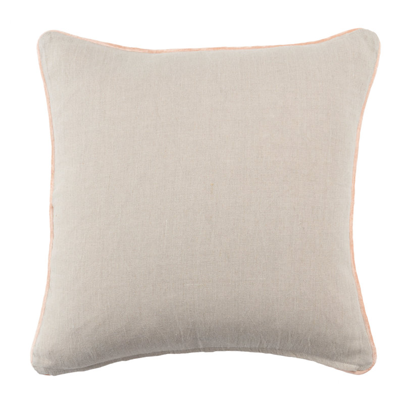 Nikki Chu x Jaipur Living Cosmic Square Linen Pillow Cover & Insert, 100% Polyester, White/Black