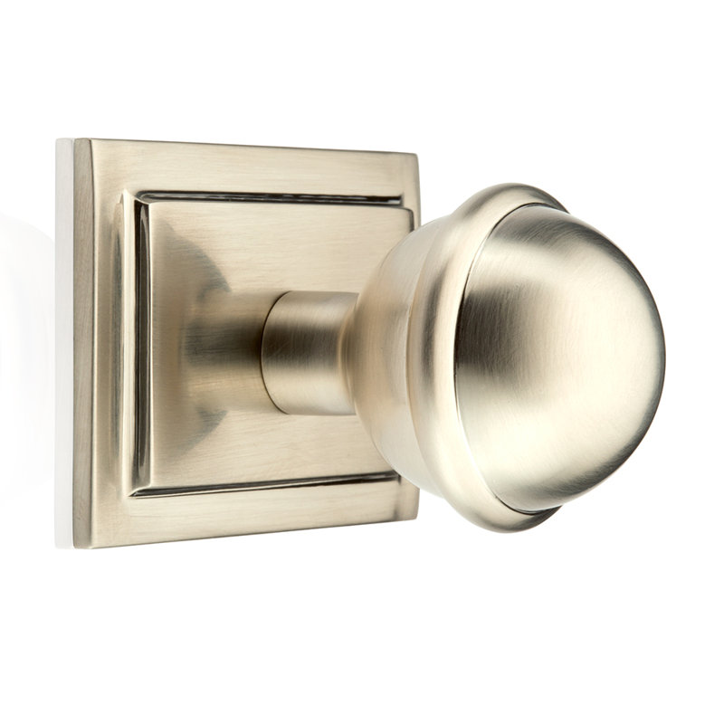 Rocher Round Knob, Brushed Nickel, 2.36" H x 1.25" W x 1.25" D