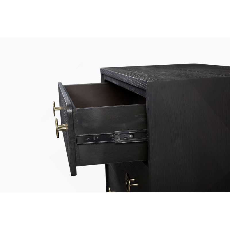 Commode 5 tiroirs au fini poivre