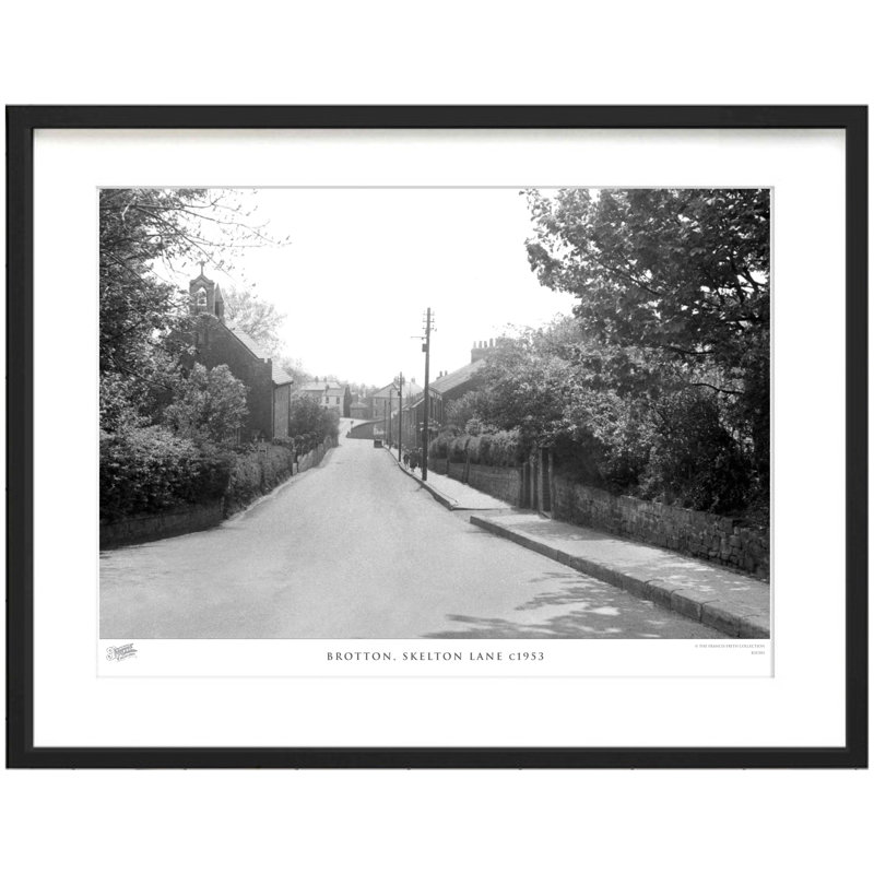 Brotton, Skelton Lane C1953 - Single Picture Frame Print on Wood, 45cm H x 60cm W x 2.3cm D