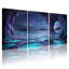 Ensemble de 3 toiles décoratives « Mystic Cave Art » pour salon, chambre et décoration intérieure.-129074823