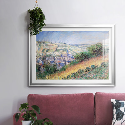 Vue de Vetheuil, impression sur papier encadrée
