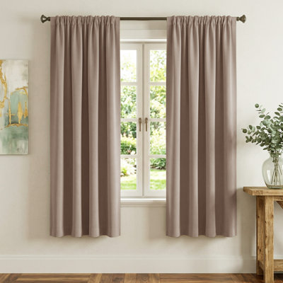 Blackout Curtains for Bedroom, Thermal Insulated Drapes Rod Pocket Privacy Protected Window Panels for Living Room