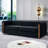 84.25" Modern Tufted Velvet Round Arm Sofa-648347476