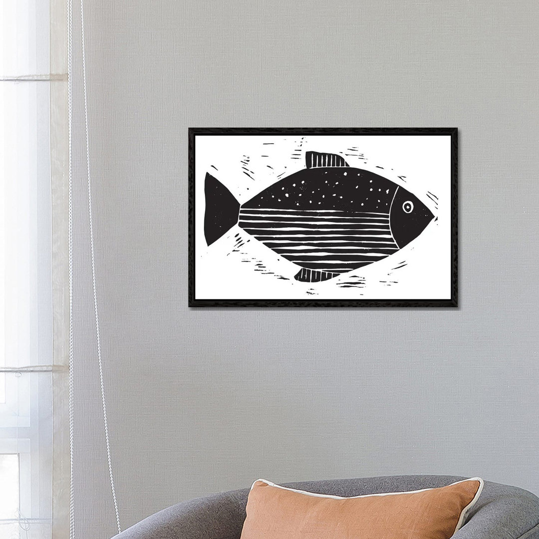 Fish With Lines And Dots von Statement Goods - Galerie-Giclée