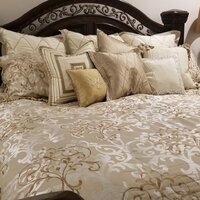 Michael Amini Luxembourg Comforter Set Creme — Grayson Living