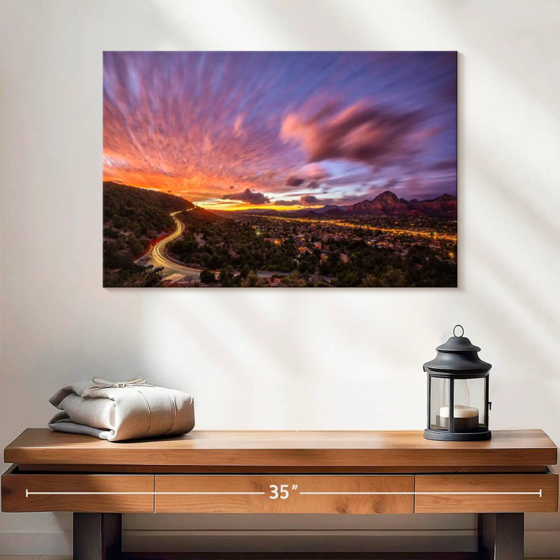 Alvord, coucher de soleil à Sedona II, H 16 po x l 24 po