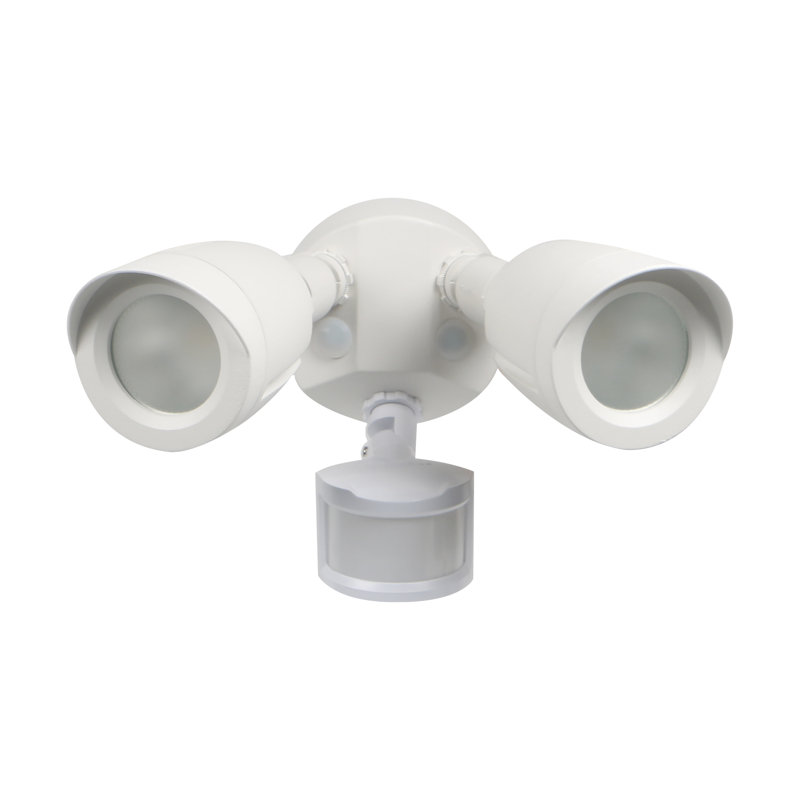 10-Watt LED Dusk to Dawn Outdoor Security Flood Light with Motion Sensor, White
