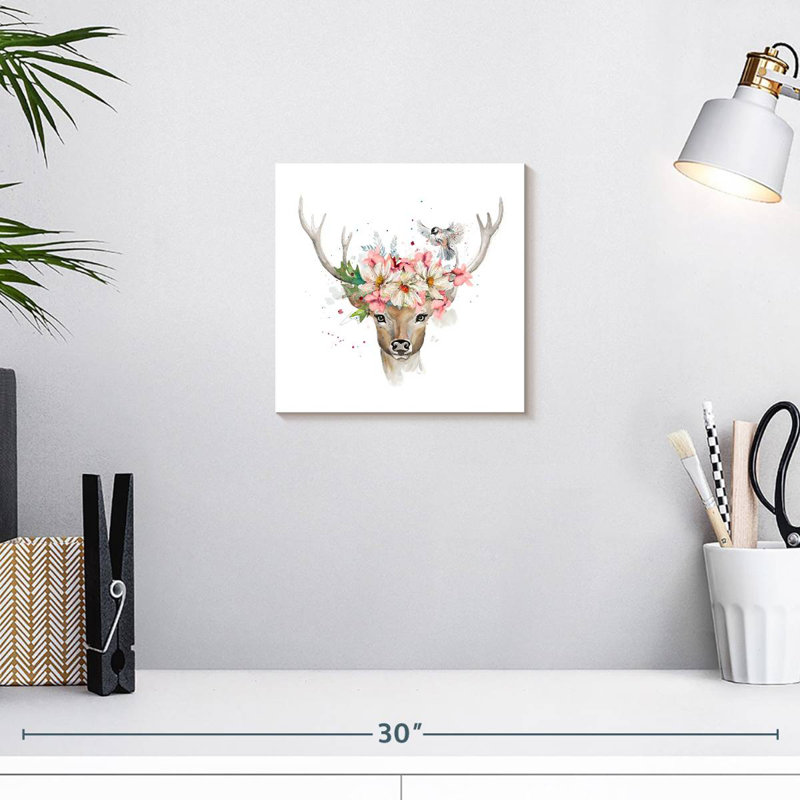 Cerf des bois Brampt, H 10 po x l 10 po
