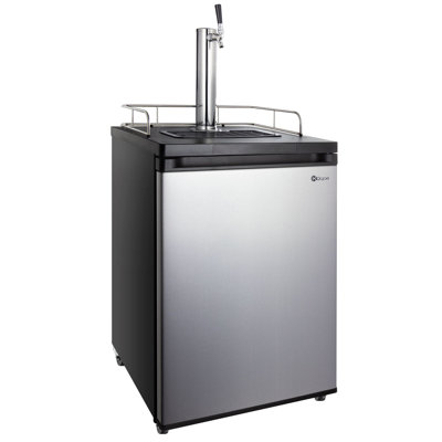 Kegco 5.6 Cubic Feet Stainless Steel Single Tap Freestanding Kegerator with — FIN-0015611 | Fridge.com