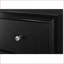 Commodes | Commode 5 tiroirs Modern Glam avec poignées en faux cristal | Noir | Bois massif-1674758652