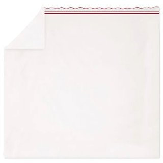 400TC Wavy Embroidery & Border Cotton Sateen Solid Cotton 4 Piece Sheet Set Fitted Sheet Fits Upto 16" Deep Pocket