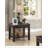 Contemporary End Table with Drawer and Shelf Dark Cherry Finish Wooden Furniture 1pc