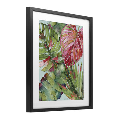 «Leafy Palm Springs», reproduction sous verre encadrée, design par Anne Tavoletti