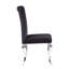 Ensemble de 2 chaises d'appoint en tissu noir et acier inoxydable-228150349