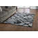 Tapis à motif abstrait tissé à plat noir