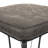 Meggin Millard Backless Leather Upholstered Bar Pub Stool with Footrest â€“ Lightweight Powder-Coated Metal Frame, Easy Assembly-1290394489-1290394490