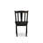 3-Pc Kitchen Dining Table Set Contains a Dining Table and 2 Mid Century Dining Chairs with Slatted Back - Black Finish-83870243-7539890-7539891