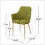 Chaise de salle à manger à soutien profilé avec tissu de haute qualité et structure en fer durable, parfaite pour les intérieurs modernes et peu encombrants.-566995947-566995950