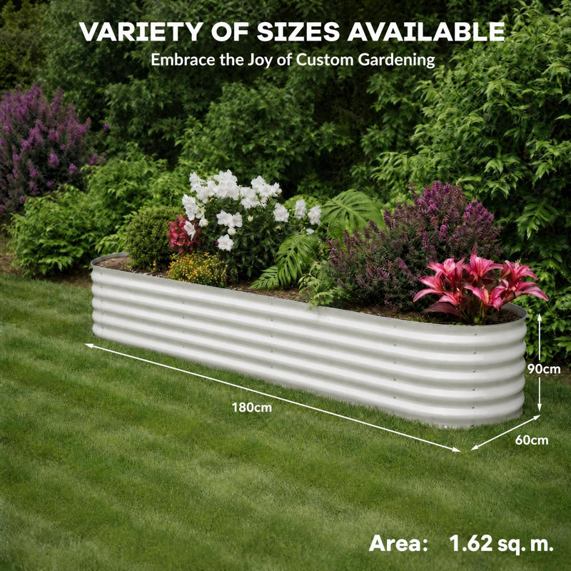 Metal Planter Box, 180*90*60cm, Beige