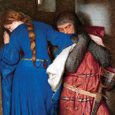 " The Meeting On The Turret Stairs " by Frederic William Burton