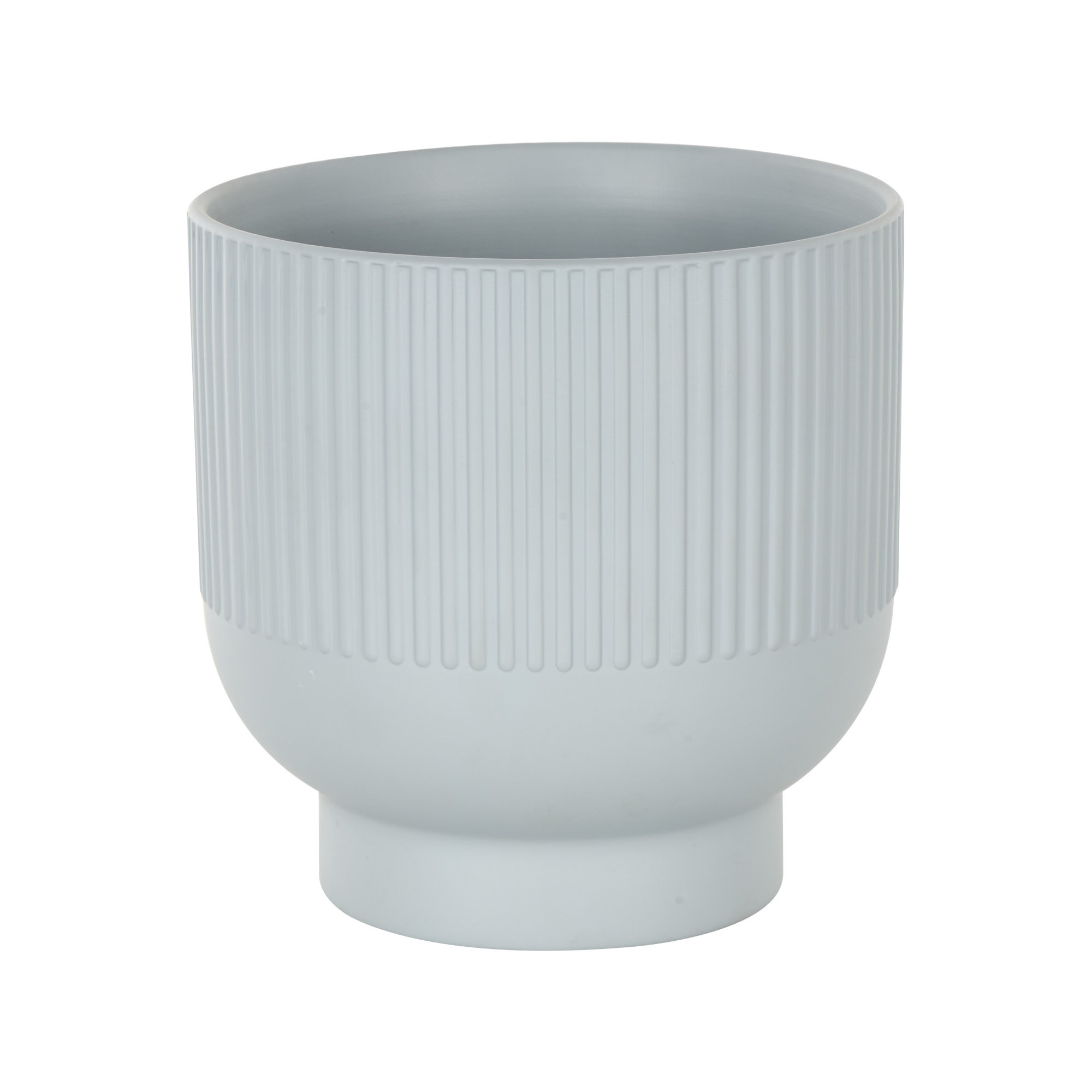 Ceramic Planter - Set of 3, 8.8" H x 8.6" W x 8.6" D, Blue