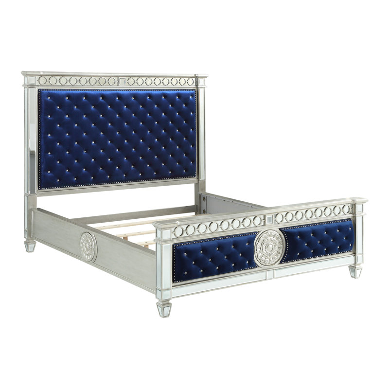 Queen Bed, Blue