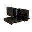 Grand lit escamotable noir avec matelas pliable