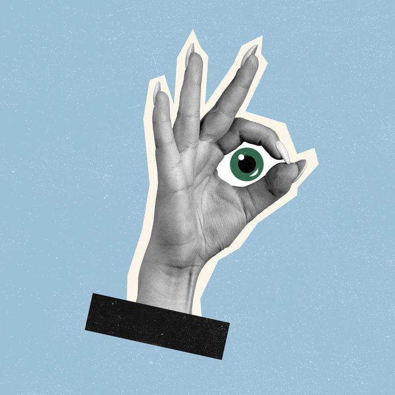 Art Of Human Hand by Anton Vierietin - Wrapped Canvas Print, 30cm H x 30cm W