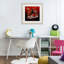 Shades Of Red Sneaker, reproduction encadrée sous verre, design by Creative Studio-188639409-188639410