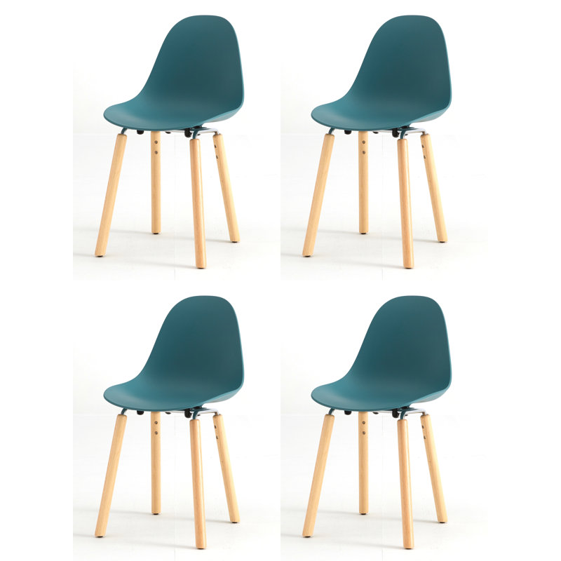 Chaise d'appoint Ta - Base Yi - Noir, Bleu océan / naturel