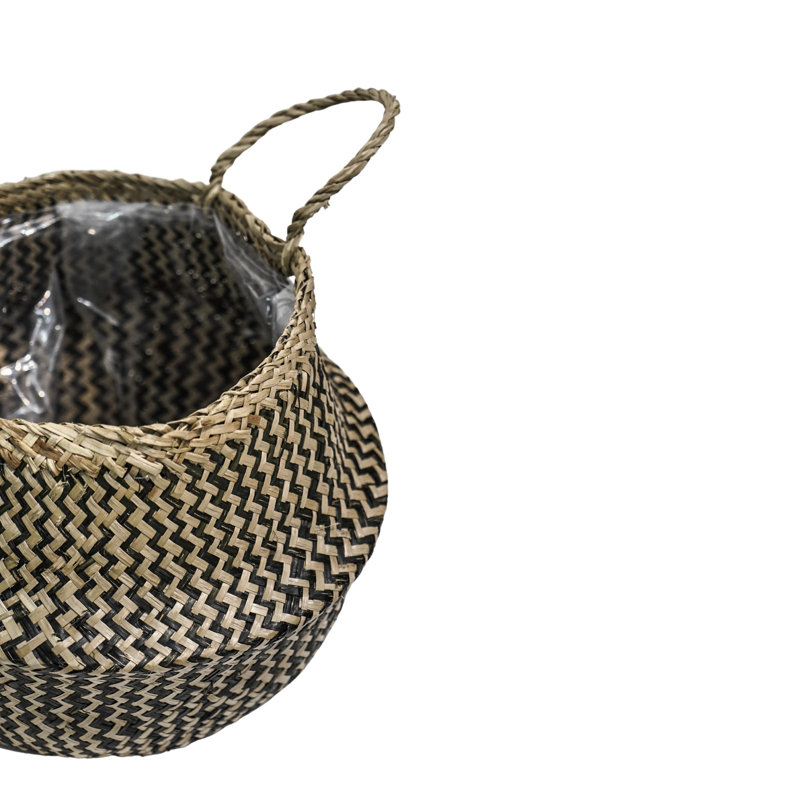 Duarte Indoor Seagrass Lined Basket Planter, 30 cm H x 30 cm W x 26 cm D