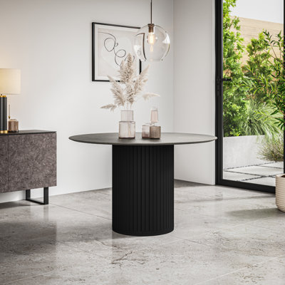 Arlo 120cm Concrete Effect Round Table