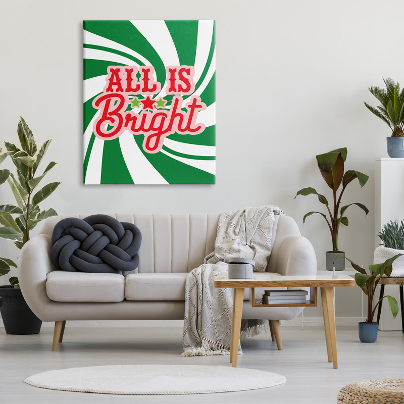 All's Bright Bold Holiday, H 48 po x l 36 po, Toile tendue