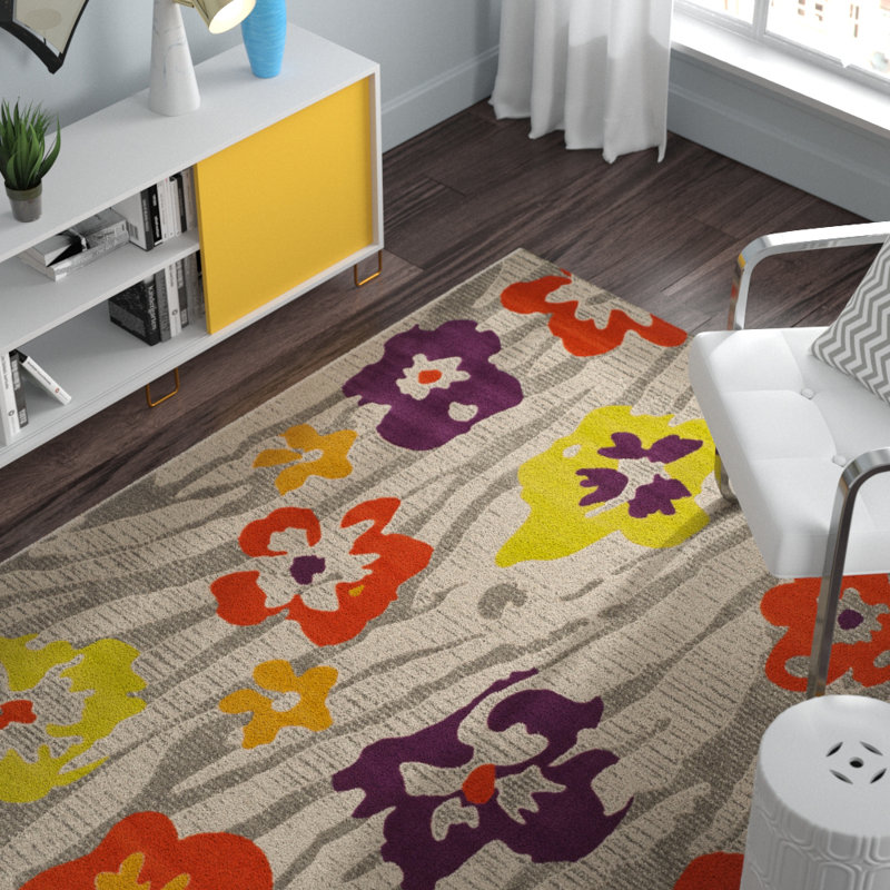 Charis Porcello Performance Floral Rug, Rectangle 4'1" x 6'