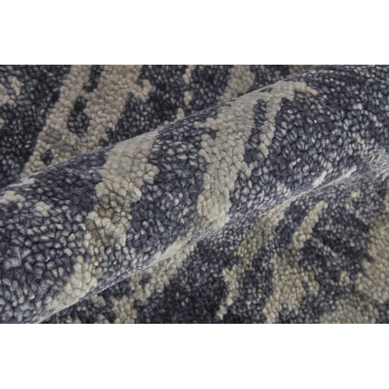 Altmar Modern Abstract, Blue/Gray/Taupe Area Rug, Runner 2'6" x 8'