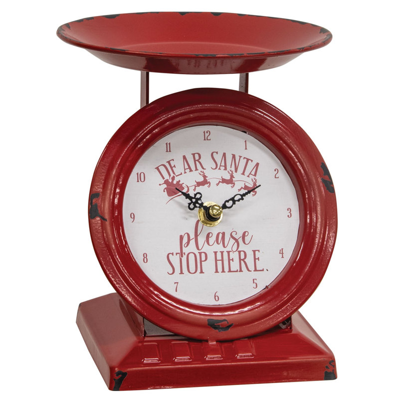 Numerical Metal Electrical Tabletop Clock Red